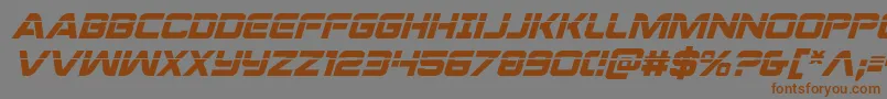 Praetorianlasital-Schriftart – Braune Schriften auf grauem Hintergrund