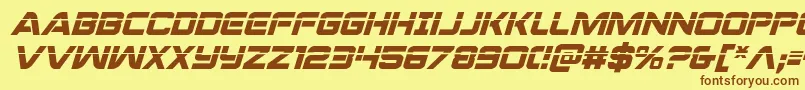 Praetorianlasital Font – Brown Fonts on Yellow Background