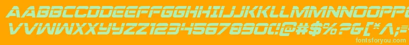 Praetorianlasital Font – Green Fonts on Orange Background