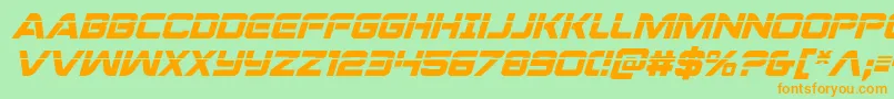 Praetorianlasital Font – Orange Fonts on Green Background