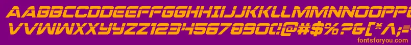 Praetorianlasital Font – Orange Fonts on Purple Background