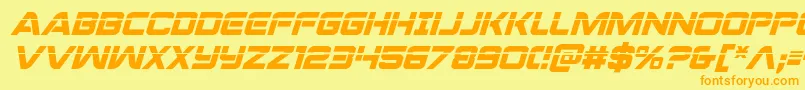 Praetorianlasital Font – Orange Fonts on Yellow Background
