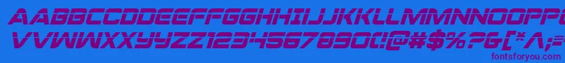 Praetorianlasital Font – Purple Fonts on Blue Background