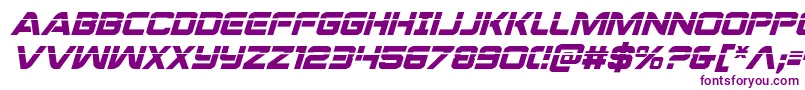 Praetorianlasital-Schriftart – Violette Schriften auf weißem Hintergrund