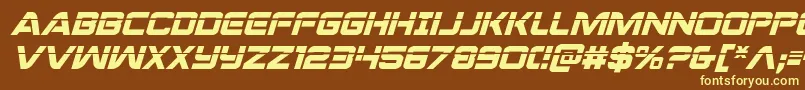 Praetorianlasital Font – Yellow Fonts on Brown Background