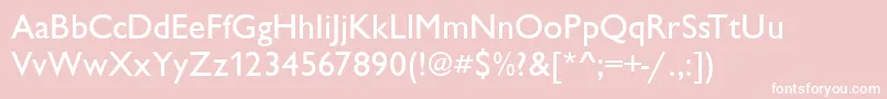 ChantillyMediumRegular Font – White Fonts on Pink Background
