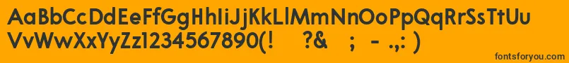 03Apompadourboldsample Font – Black Fonts on Orange Background