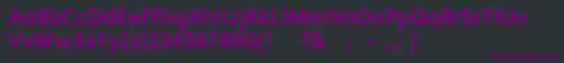 フォント03Apompadourboldsample – 黒い背景に紫のフォント