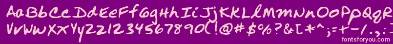 RepRegular Font – Pink Fonts on Purple Background