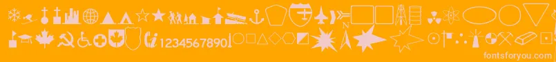 Шрифт CartaNormal – розовые шрифты на оранжевом фоне