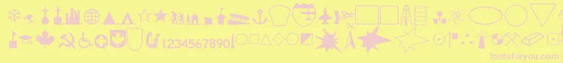 CartaNormal Font – Pink Fonts on Yellow Background