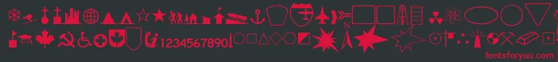 CartaNormal Font – Red Fonts on Black Background
