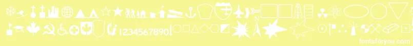 CartaNormal Font – White Fonts on Yellow Background