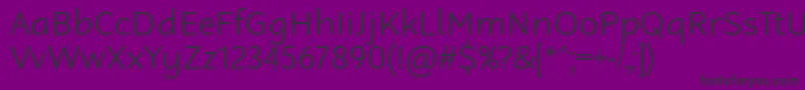 RobagaRoundedLight Font – Black Fonts on Purple Background