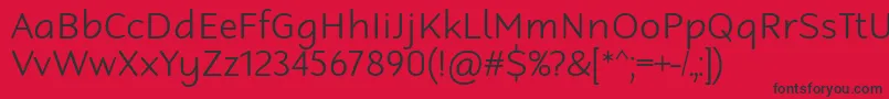 RobagaRoundedLight Font – Black Fonts on Red Background