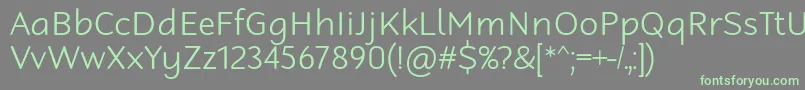 RobagaRoundedLight Font – Green Fonts on Gray Background
