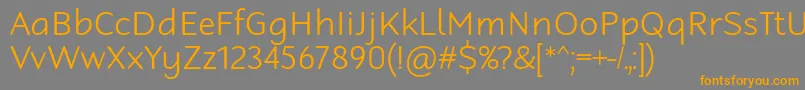 RobagaRoundedLight Font – Orange Fonts on Gray Background