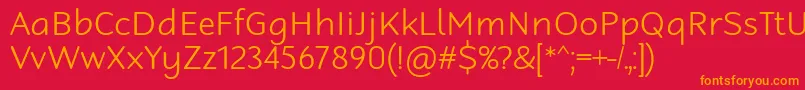 RobagaRoundedLight Font – Orange Fonts on Red Background