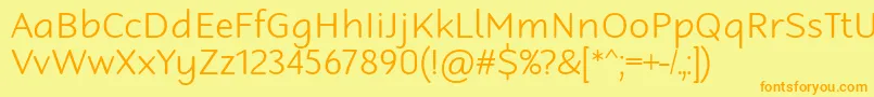 RobagaRoundedLight Font – Orange Fonts on Yellow Background