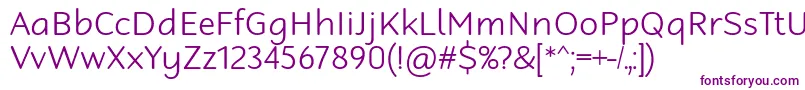 RobagaRoundedLight Font – Purple Fonts on White Background