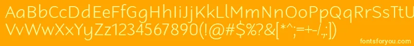 RobagaRoundedLight Font – Yellow Fonts on Orange Background