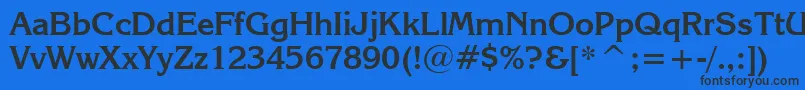 KorinnaBoldBt Font – Black Fonts on Blue Background