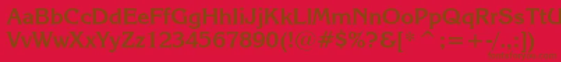 KorinnaBoldBt Font – Brown Fonts on Red Background