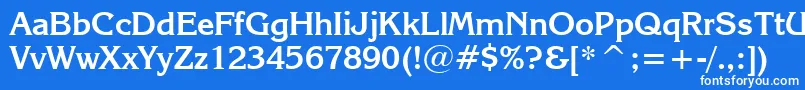 フォントKorinnaBoldBt – 青い背景に白い文字