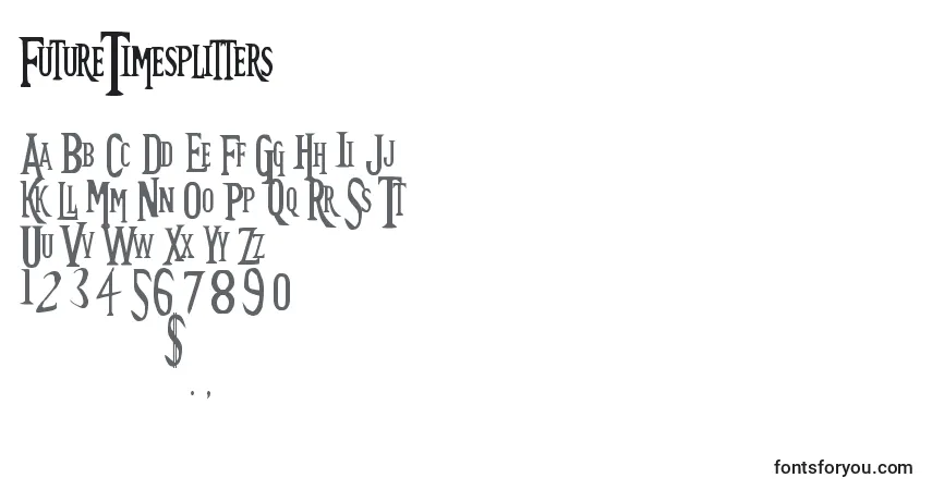 FutureTimesplitters-fontti – aakkoset, numerot, erikoismerkit
