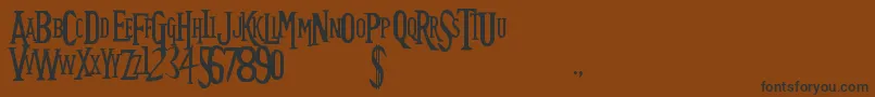 FutureTimesplitters Font – Black Fonts on Brown Background