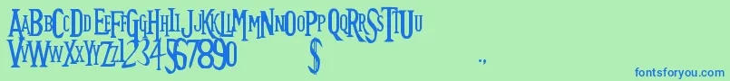 FutureTimesplitters Font – Blue Fonts on Green Background