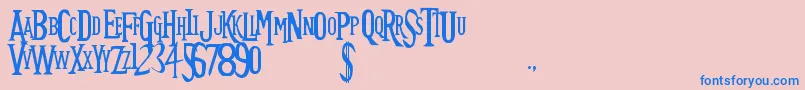 FutureTimesplitters Font – Blue Fonts on Pink Background