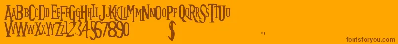 FutureTimesplitters Font – Brown Fonts on Orange Background