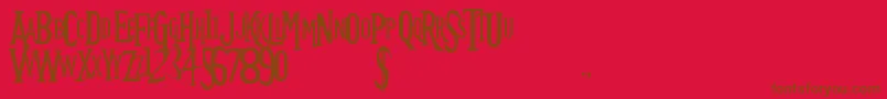 FutureTimesplitters Font – Brown Fonts on Red Background