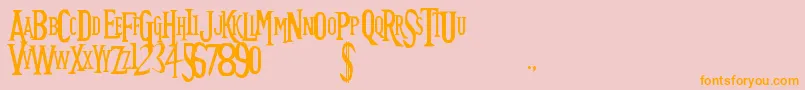 FutureTimesplitters Font – Orange Fonts on Pink Background