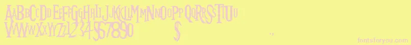 FutureTimesplitters Font – Pink Fonts on Yellow Background