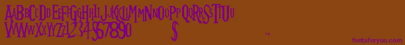 FutureTimesplitters Font – Purple Fonts on Brown Background
