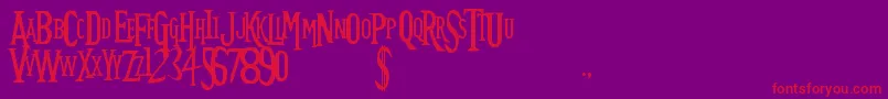 fuente FutureTimesplitters – Fuentes Rojas Sobre Fondo Morado