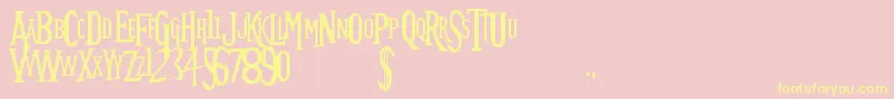 FutureTimesplitters Font – Yellow Fonts on Pink Background