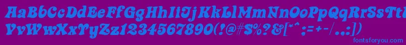 SwingtimeMf Font – Blue Fonts on Purple Background