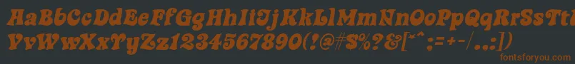 SwingtimeMf Font – Brown Fonts on Black Background