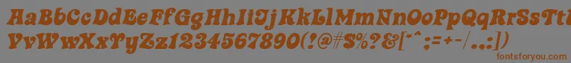 SwingtimeMf Font – Brown Fonts on Gray Background