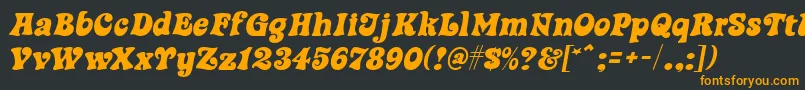 SwingtimeMf Font – Orange Fonts on Black Background