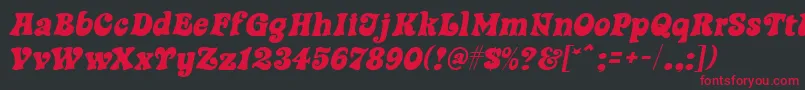 SwingtimeMf Font – Red Fonts on Black Background