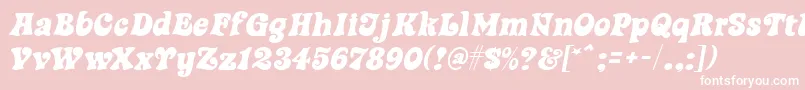 SwingtimeMf Font – White Fonts on Pink Background