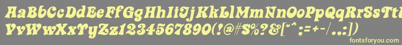 SwingtimeMf Font – Yellow Fonts on Gray Background