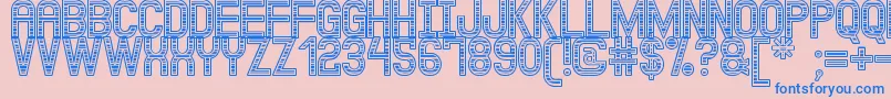 JuxKadabraSt Font – Blue Fonts on Pink Background