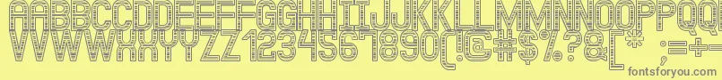 JuxKadabraSt Font – Gray Fonts on Yellow Background