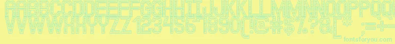 JuxKadabraSt Font – Green Fonts on Yellow Background