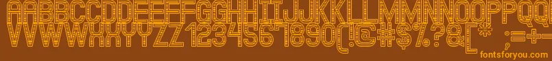 JuxKadabraSt Font – Orange Fonts on Brown Background